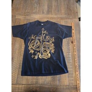 Vintage Single Stitch MardiGras T-shirt ScreenStarsBest T-shirt Size XL USA Made